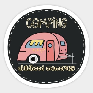 Camping with a caravan Sticker